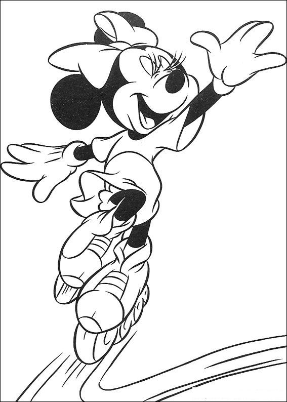 Plansa de colorat cu Minnie Mouse 11 3
